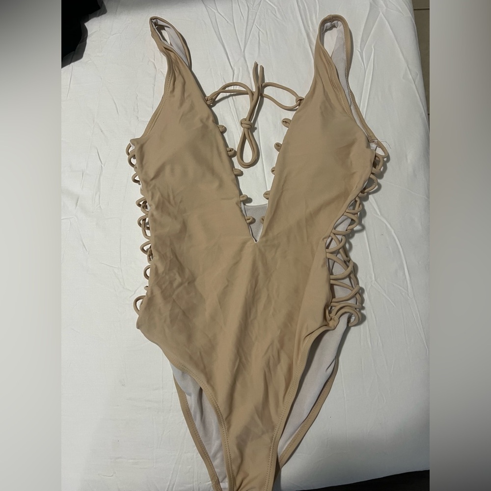 Sexy beige one piece